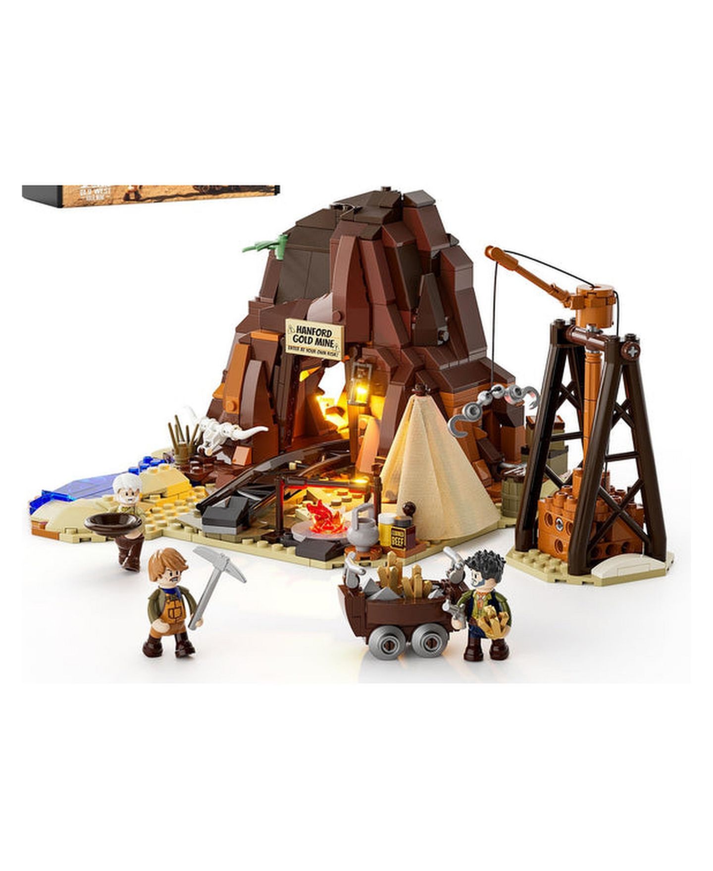 Детский конструктор Lumibricks Western Old West Gold Mine 658-Piece Lighting Building Set, Ages 16+ — фото 1