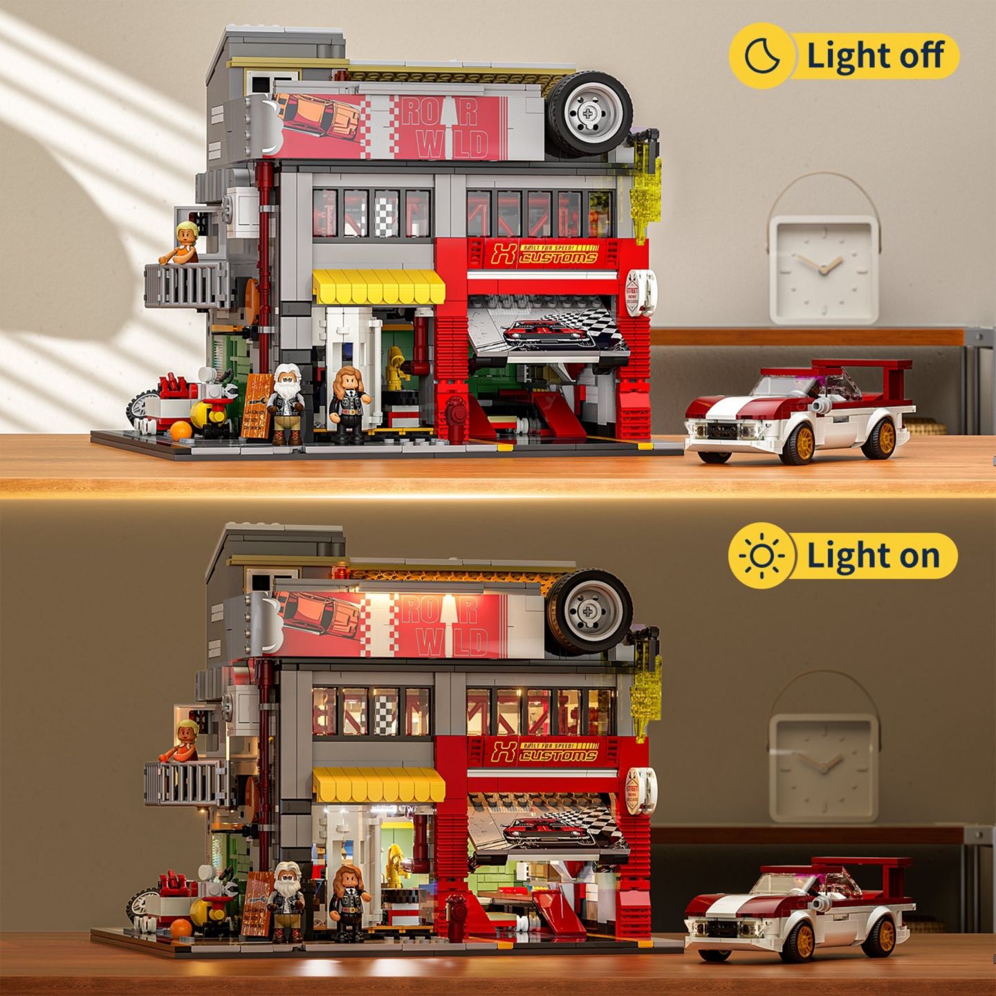 Детский конструктор Lumibricks Street MOD Garage Modular LED Lighting 1935-Piece Building Set, Ages 14+ — фото 9