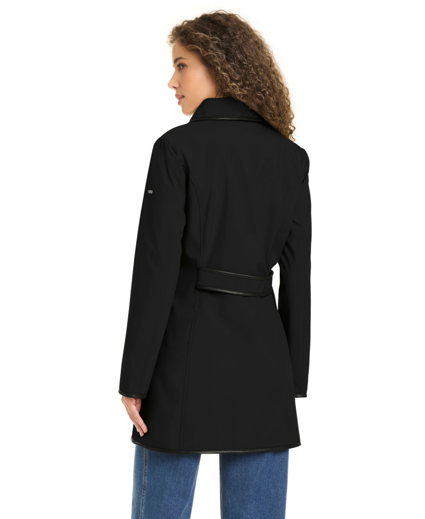 Женское пальто Jones New York Zip-Up Buttoned Softshell, цвет: Чёрный — фото 5