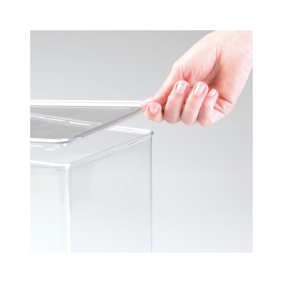 iDesign Stackable Clear Plastic Shoe Boxes with Lids for Closet, 4-Pack