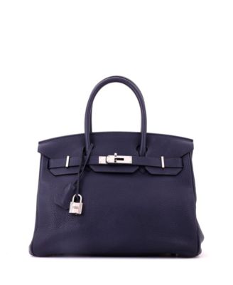 Birkin 30 Handbag Verso Togo with Palladium Hardware