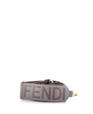 Logo Strap You Shoulder Strap Check Canvas and Leather