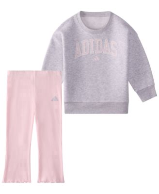 Baby Girls' Long-Sleeve Sweatshirt and Pants, 2-Piece Set