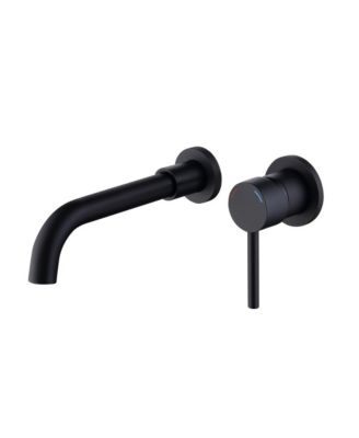 Wall Mount Faucet for Bathroom Sink or Bathtub, Single Handle 2 Holes Brass Rough-in Valve Included