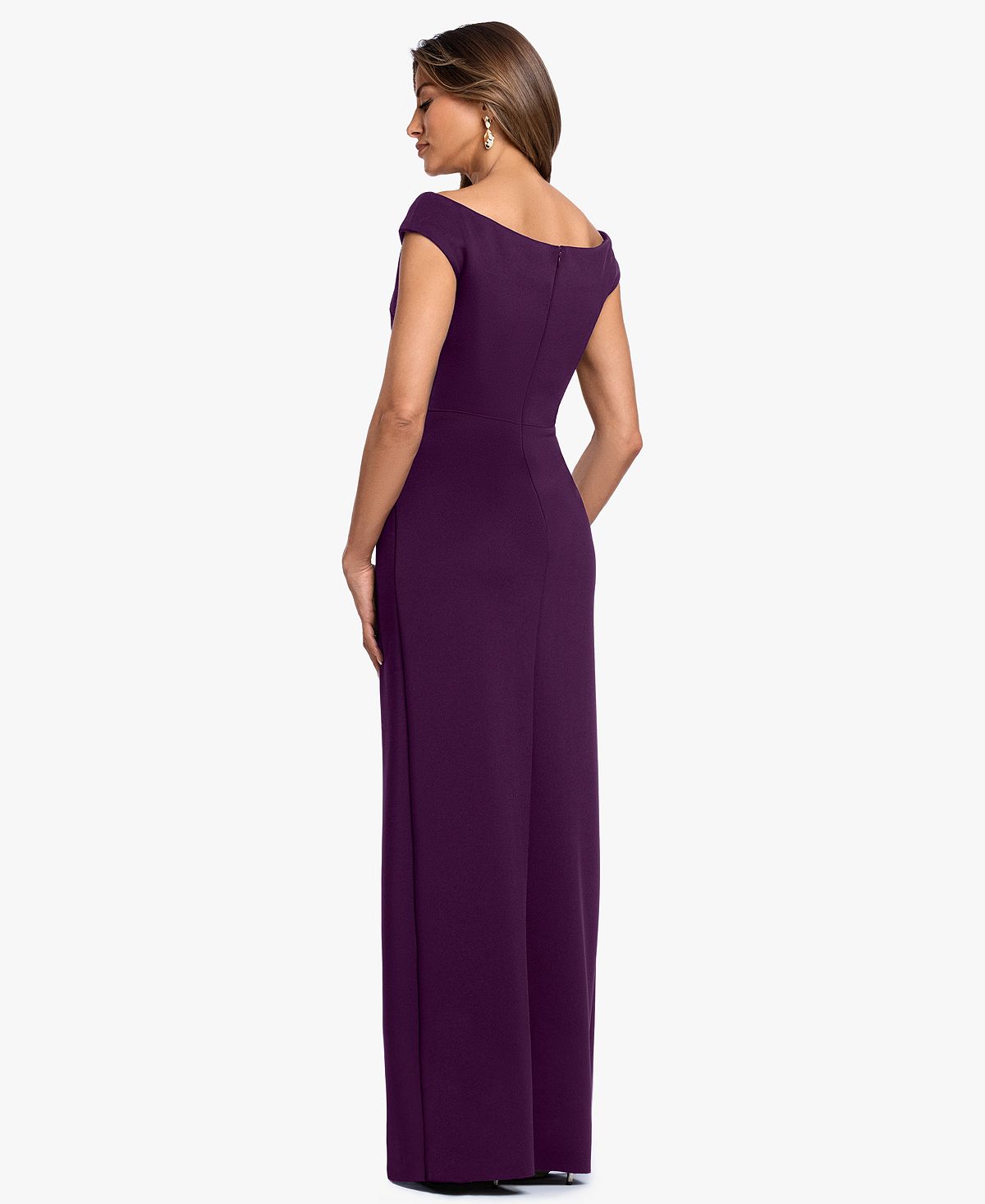 Betsy & Adam Petite Off-The-Shoulder Gown Dress view 4 — MAYCSS fashion products