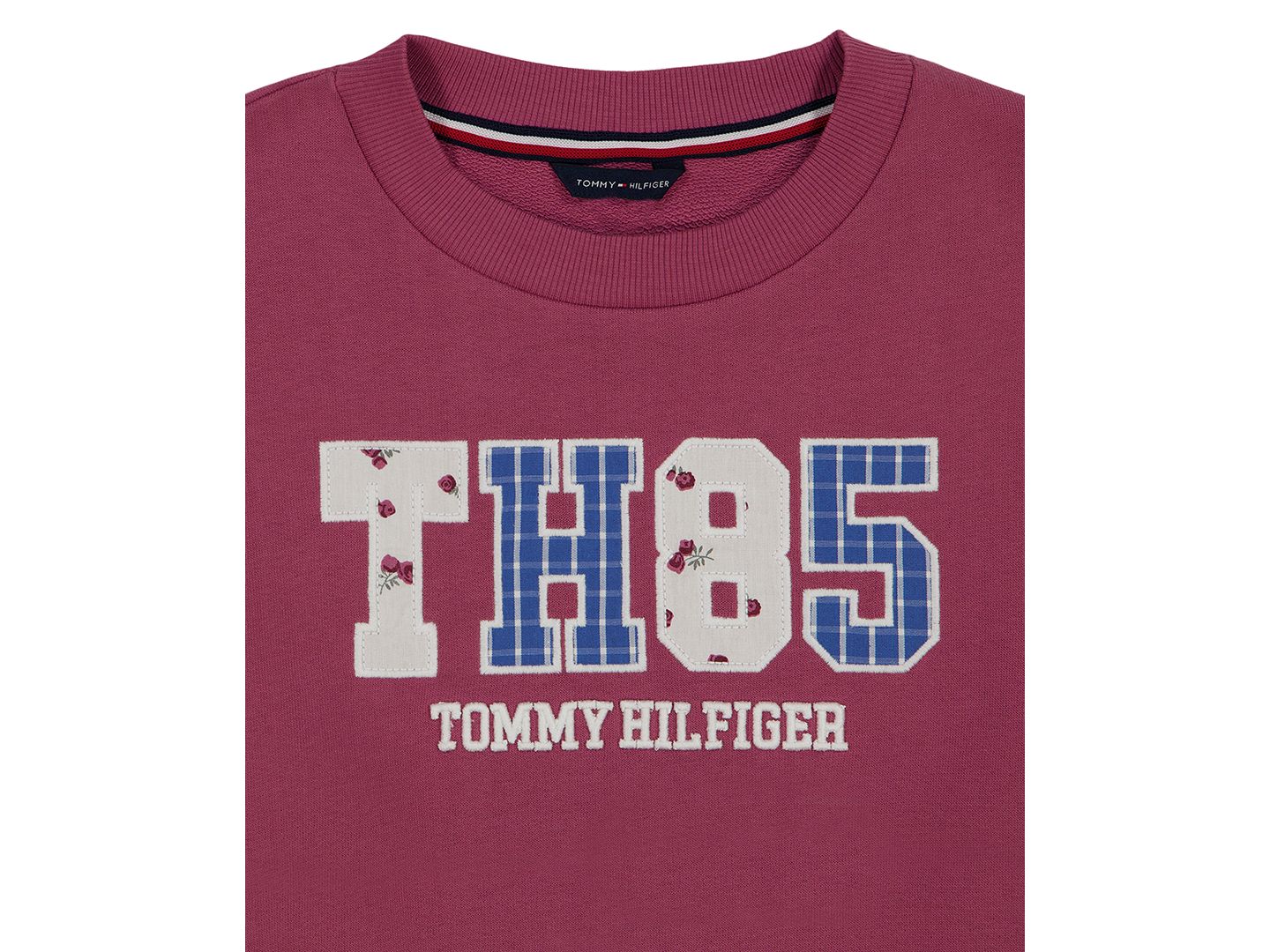 Толстовка Tommy Hilfiger Th85 Print для девочек, цвет: Ягодный — фото 3