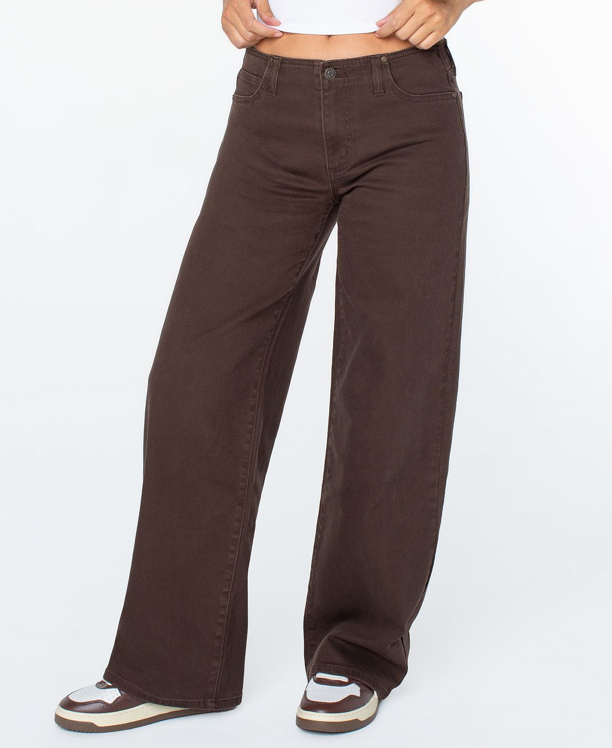 Celebrity Pink Women's Mid-Rise Baggy Jeans view 4 — MAYCSS fashion products