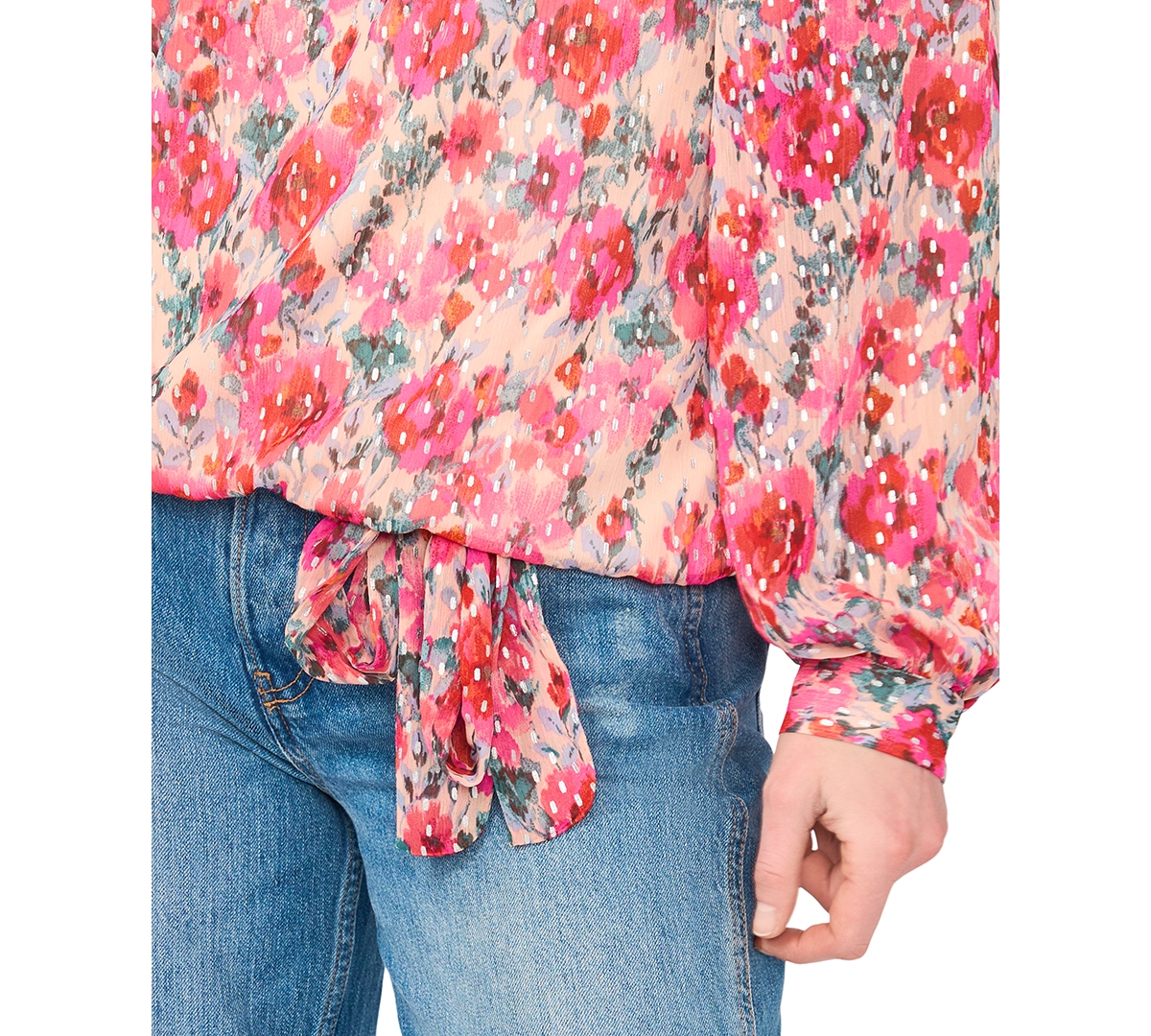Sam & Jess Women's Off-The-Shoulder Tie-Front Top