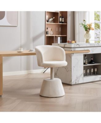 360degree(s) Swivel Accent Chair, Adjustable Height, Modern Chenille Upholstered Round, Ergonomic Accent Vanity, for Living Room,Office
