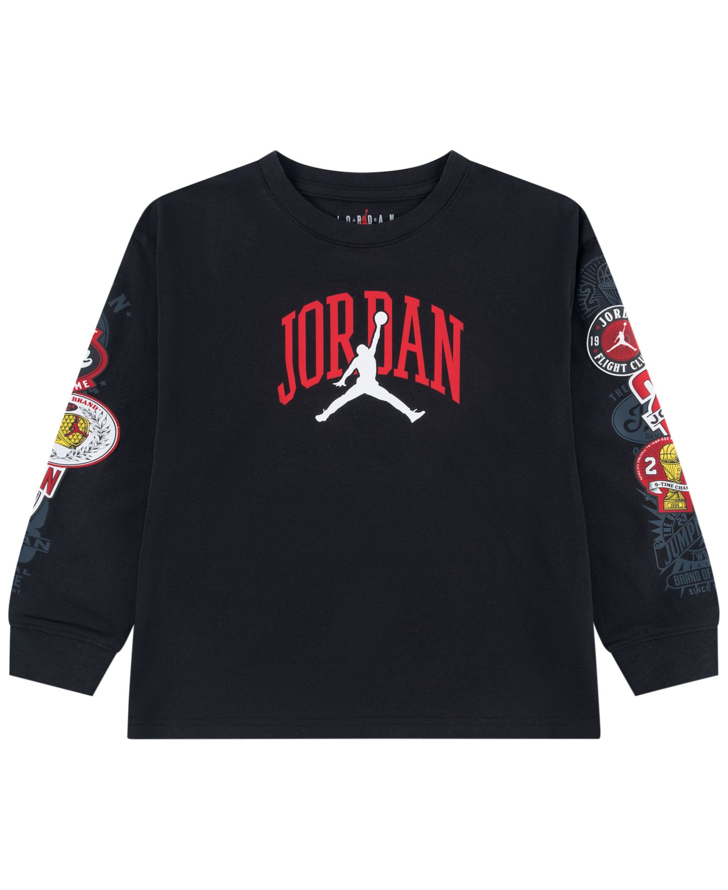 Футболка Jordan Highway Long-Sleeve T-Shirt для мальчиков, цвет: Чёрный — фото 1