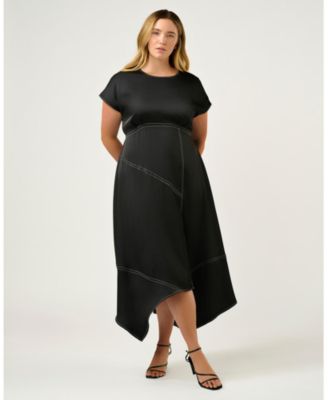 Women's Josephine Contrast Stitch Handkerchief Midi Dress