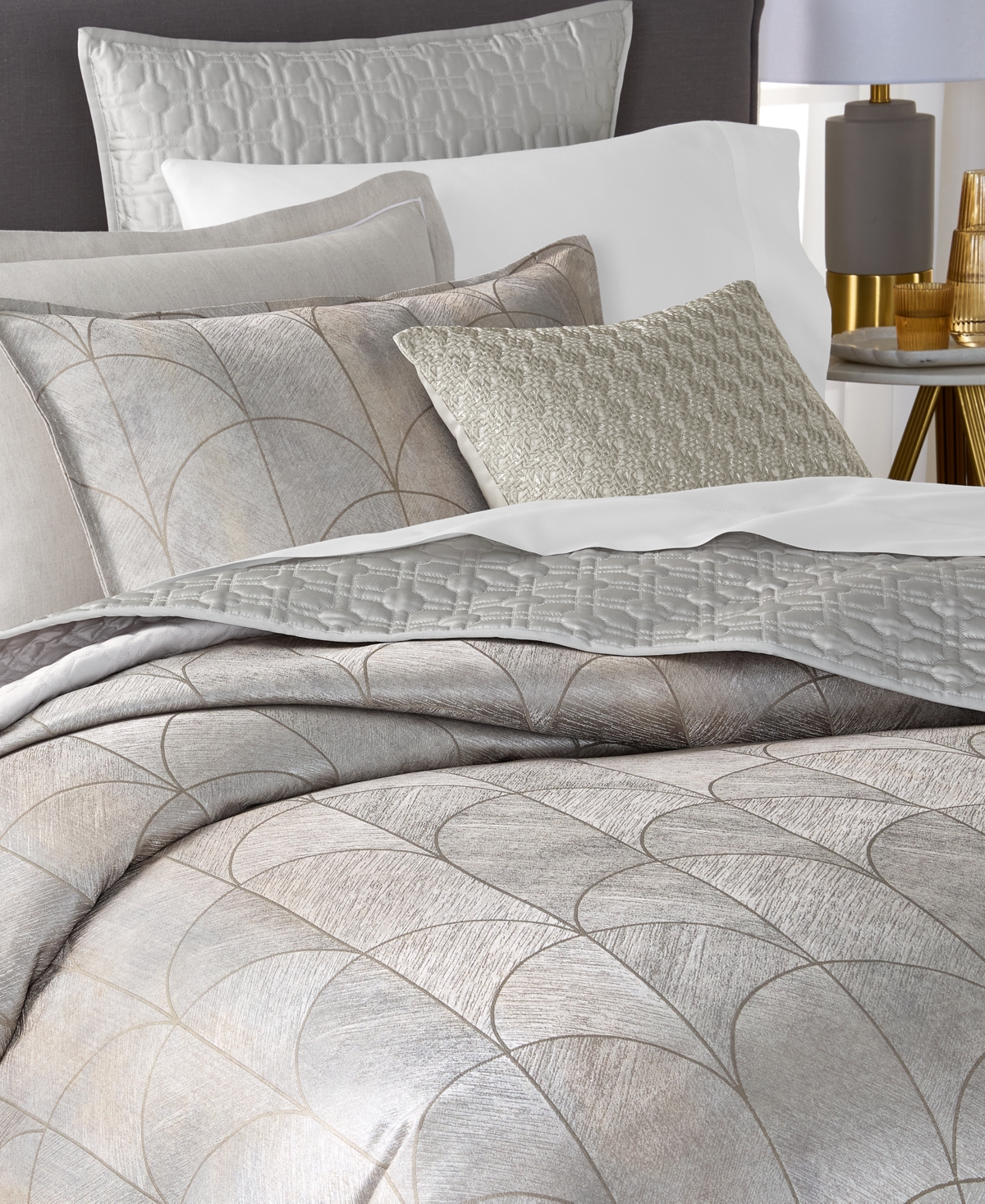 Hotel Collection Inlay Woven and Printed 3-Piece Duvet Cover Set, Full/Queen, Macy's Exclusive