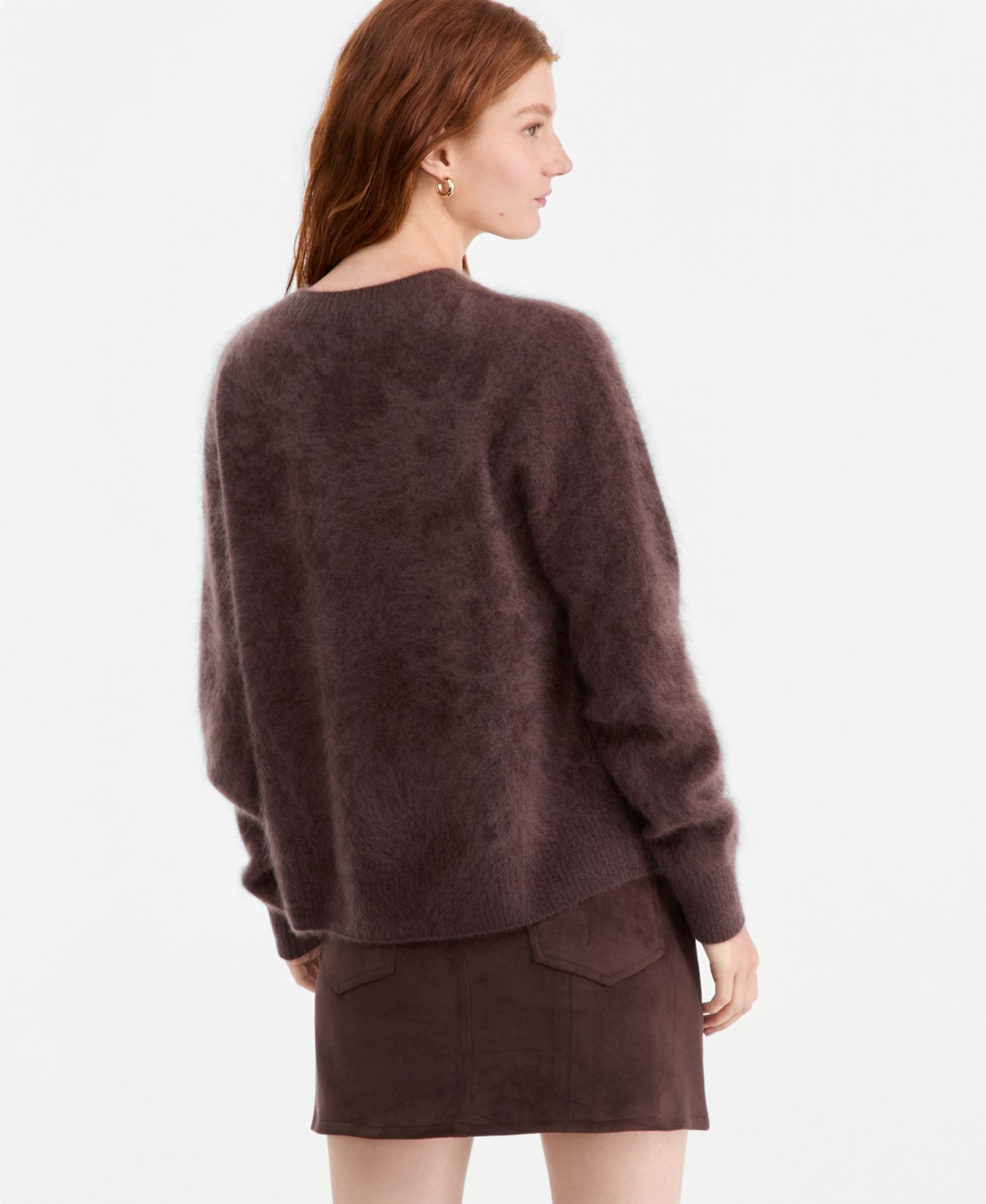 Женский свитер Charter Club 100% Cashmere Brushed Crewneck, цвет: Кофейный — фото 2