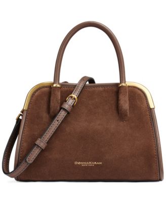 Satin Suede Mini Crossbody Satchel