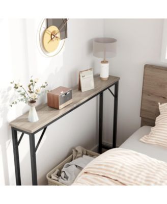 5.9" Narrow Sofa Table, Skinny Console Table with Storage, Slim Behind Couch Table for Living Room Entryway