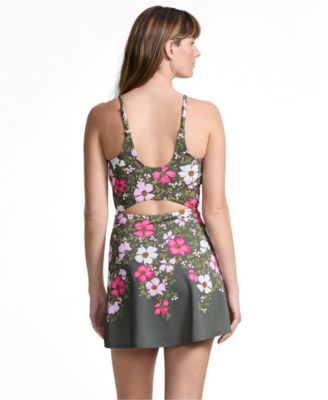 Women's Tugless Monokini Swim Dress Swimsuit
