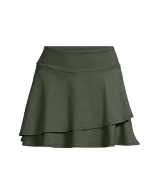 Women's High Waisted Tulip Hem Swim Skort