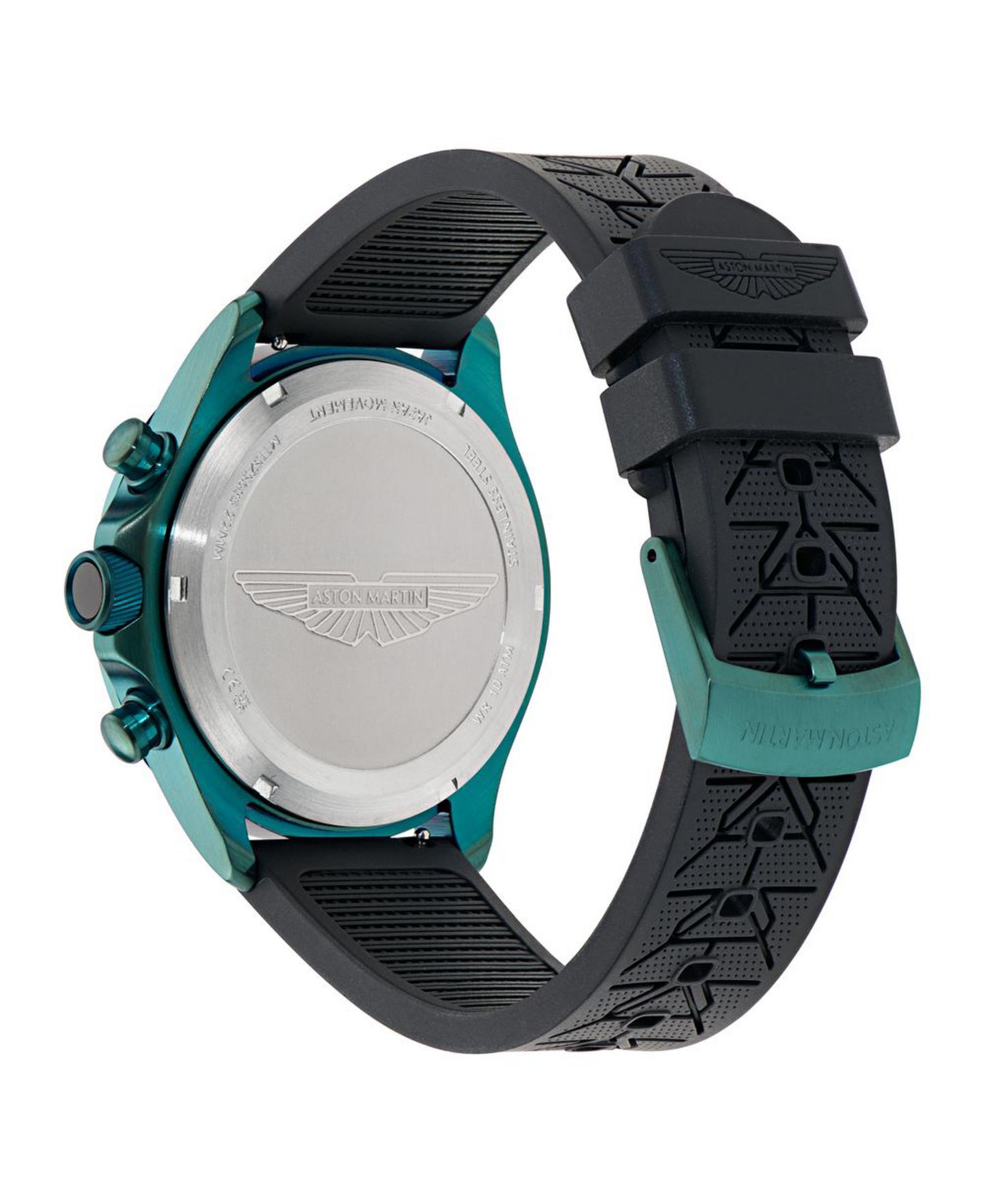 Мужские часы Aston Martin F1 Quartz Green Silicone Strap Watch 44mm — фото 3