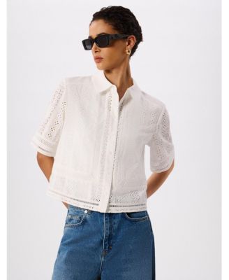 Women's Broderie Cotton Shirt