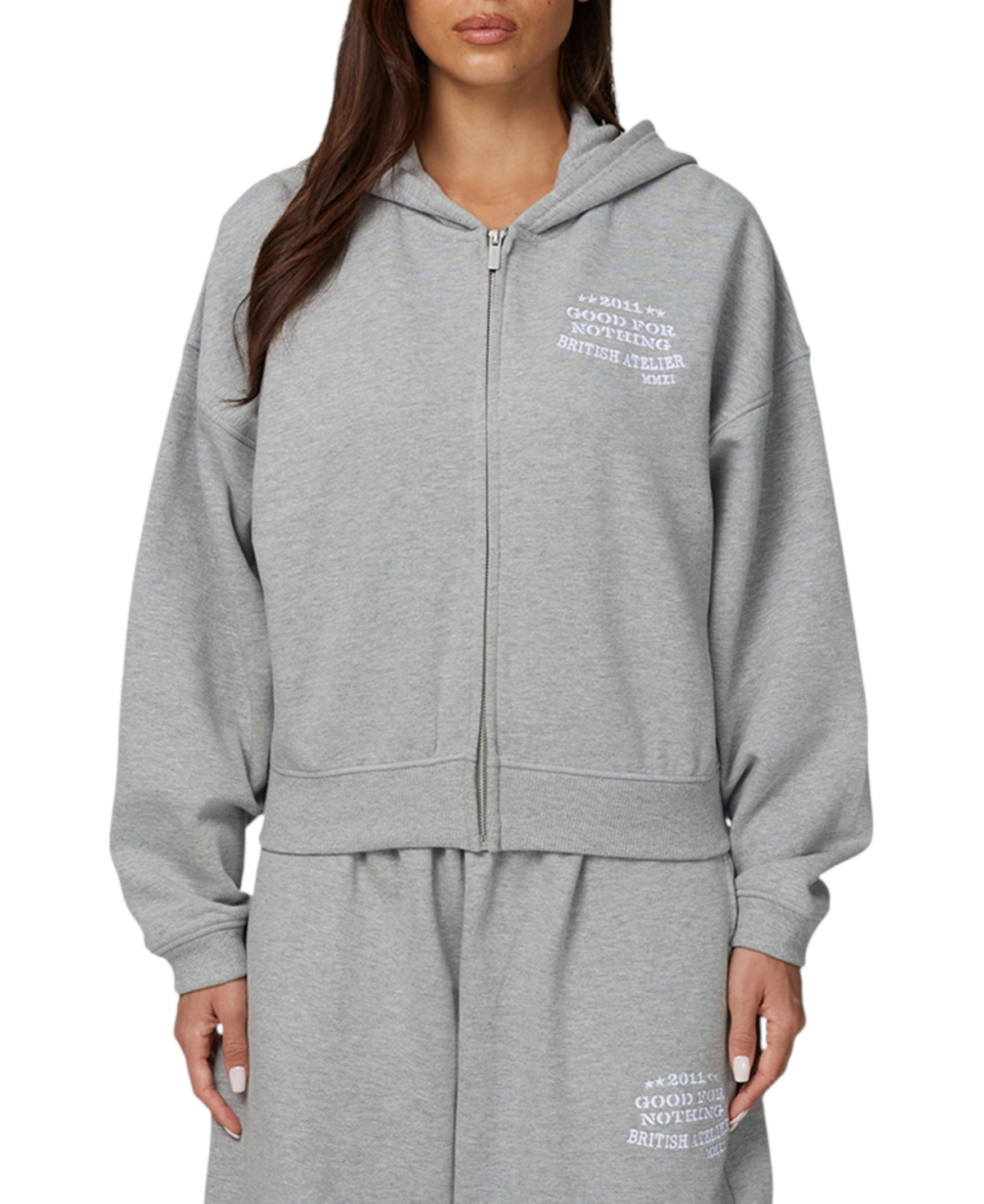 Good For Nothing Women's Cropped Zipped Icarus Hoodie