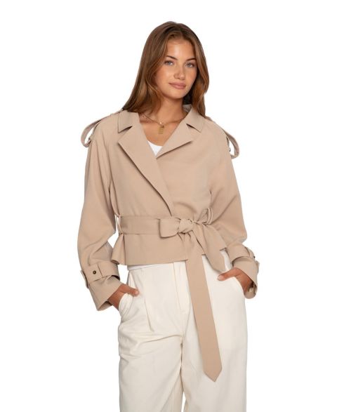 Женские куртки Belle & Bloom Fast Car Cropped Trench