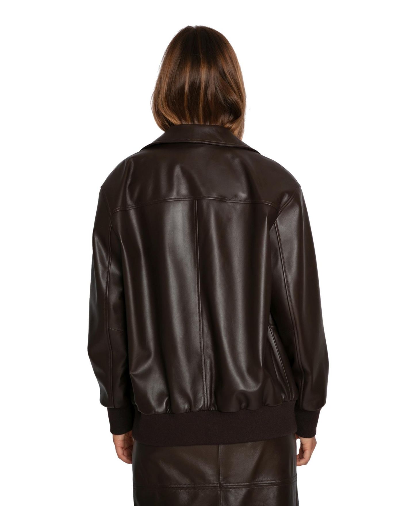 Женская куртка Belle & Bloom Desert Moon Leather Bomber, цвет: Шоколадный — фото 4
