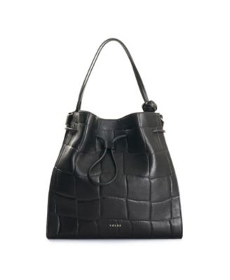 Embossed Leather Tote Bag