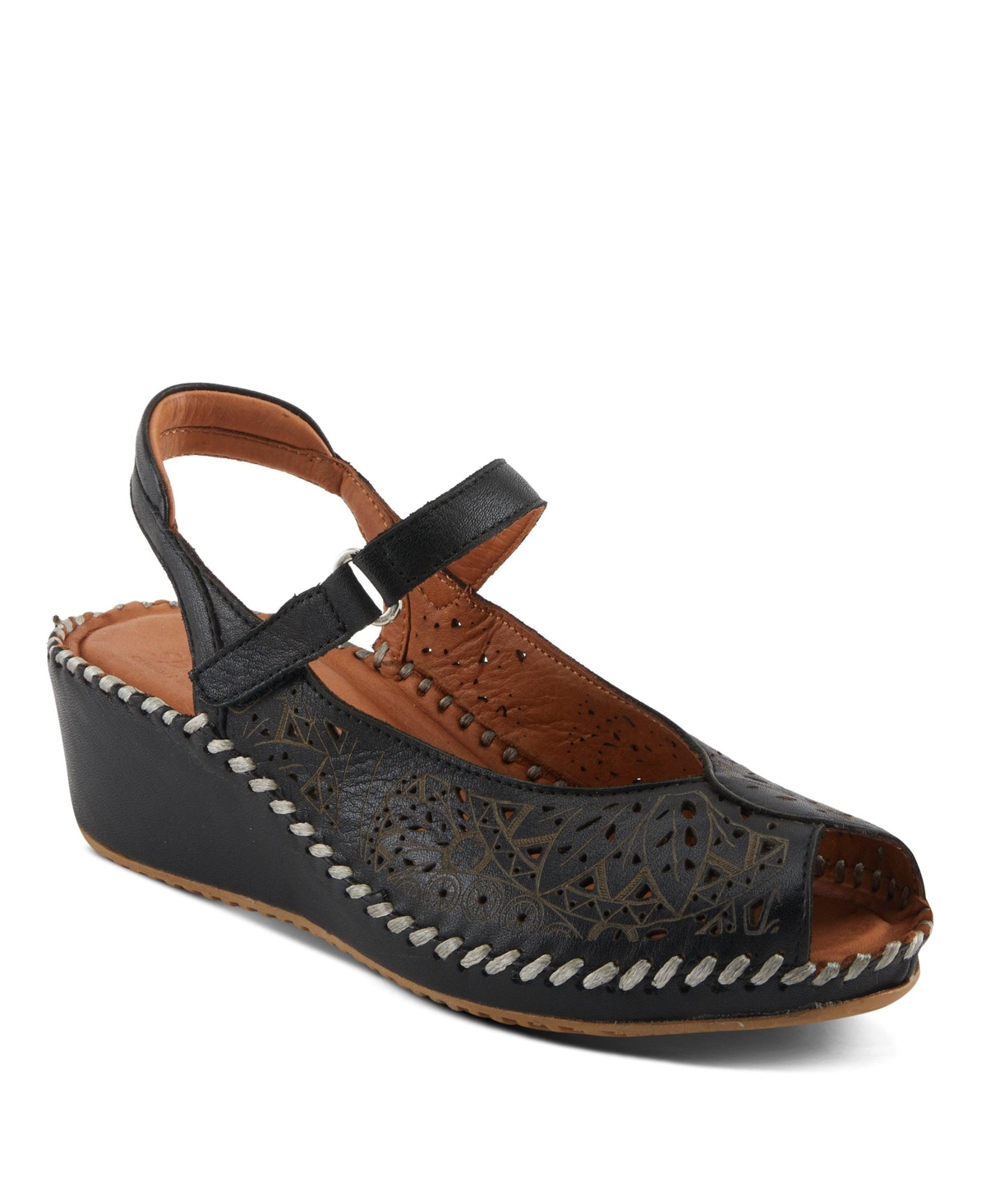 Spring Step Women's Santonio Wedges with Leather Upper