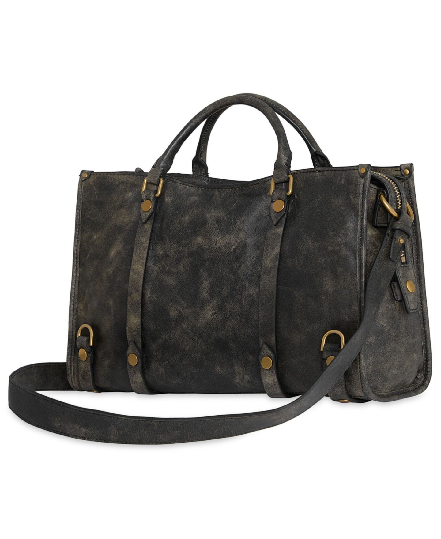 Женская сумка Rebecca Minkoff Surplus Large Leather Satchel Handbag, цвет: Чёрный — фото 2