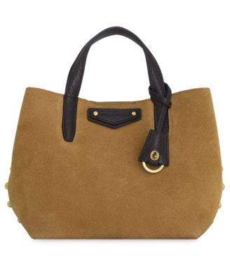 Riley Small Suede Leather Tote Handbag