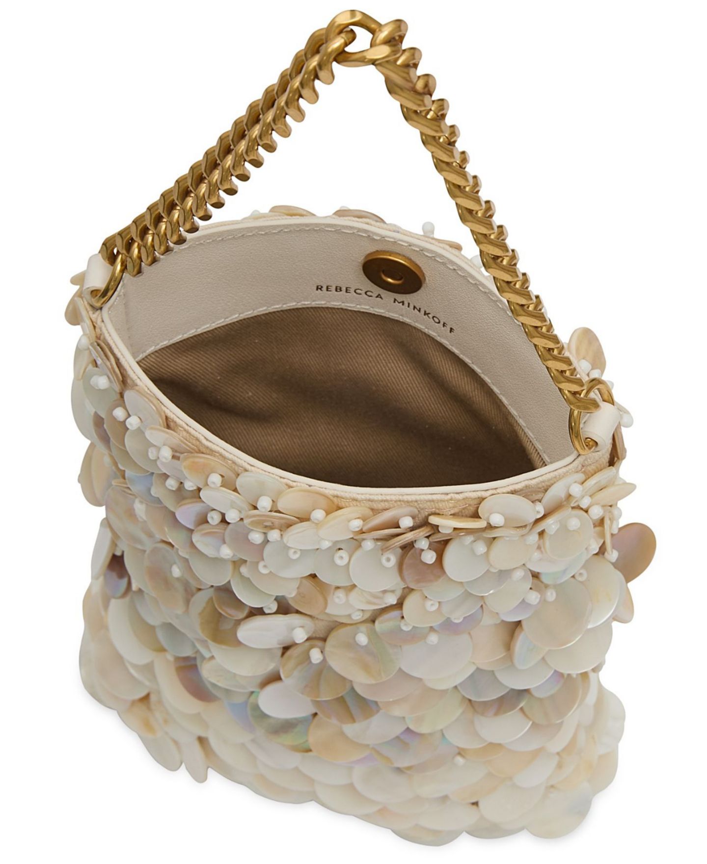 Женская сумка Rebecca Minkoff Ashlee Mini iPhone Pouch Handbag, цвет: Seashell — фото 3