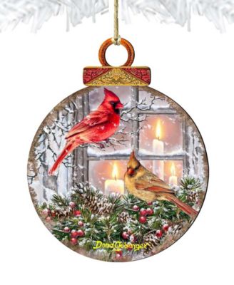 House Birds Christmas Wooden Ornament