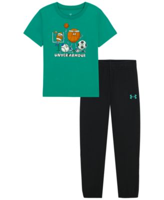 Boys' 2T-7 Long-Sleeve T-Shirt and Pants, 2-Piece Set