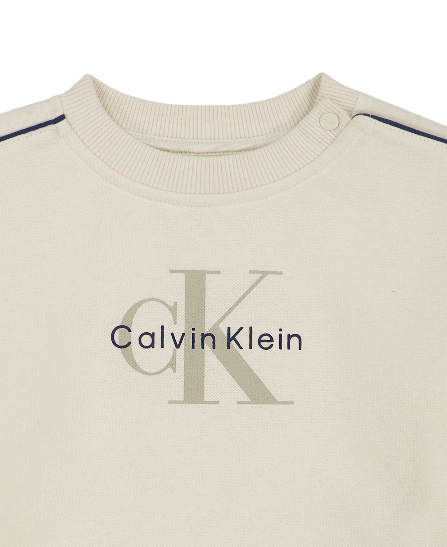 Детский комплект Calvin Klein для малыша: свитшот с длинным рукавом и брюки, 2 предмета, цвет: Egret — фото 4