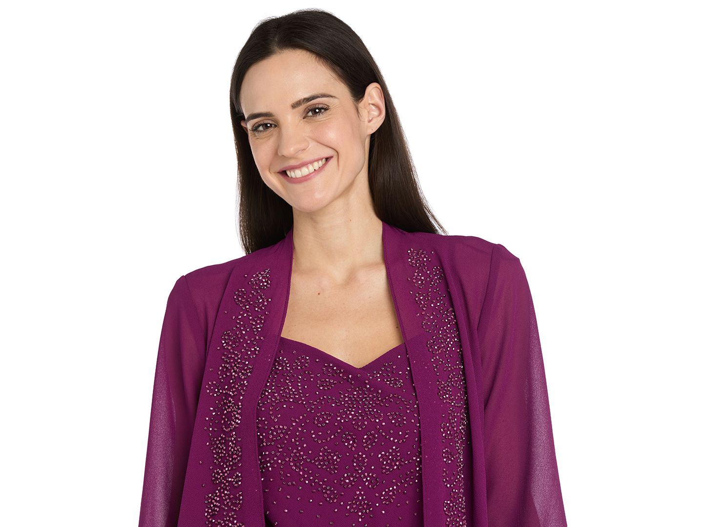 Женские платья R & M Richards Petite Removable Jacket & Dress 2-Piece Set, цвет: Шелковичный — фото 3