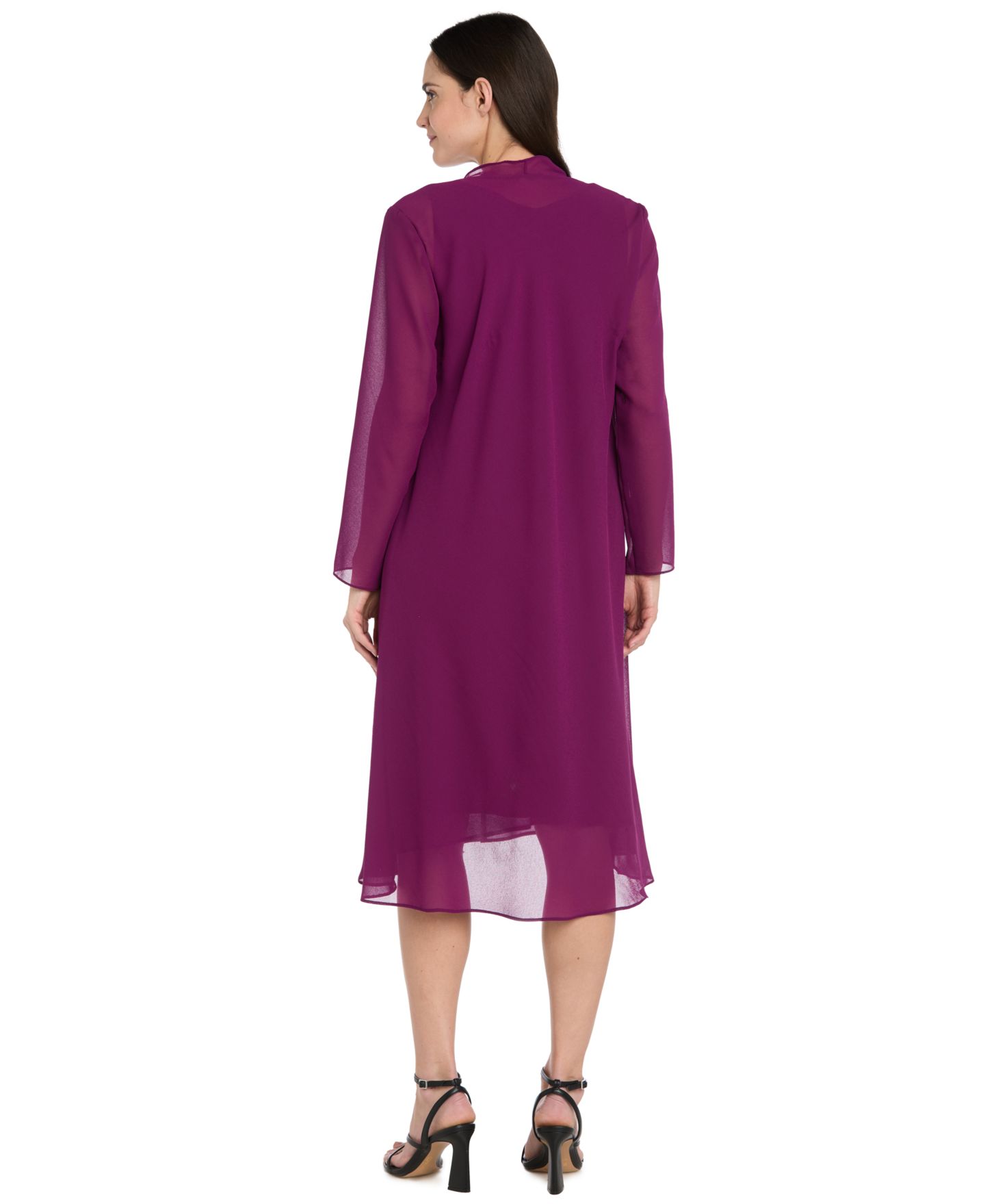 Женские платья R & M Richards Petite Removable Jacket & Dress 2-Piece Set, цвет: Шелковичный — фото 5