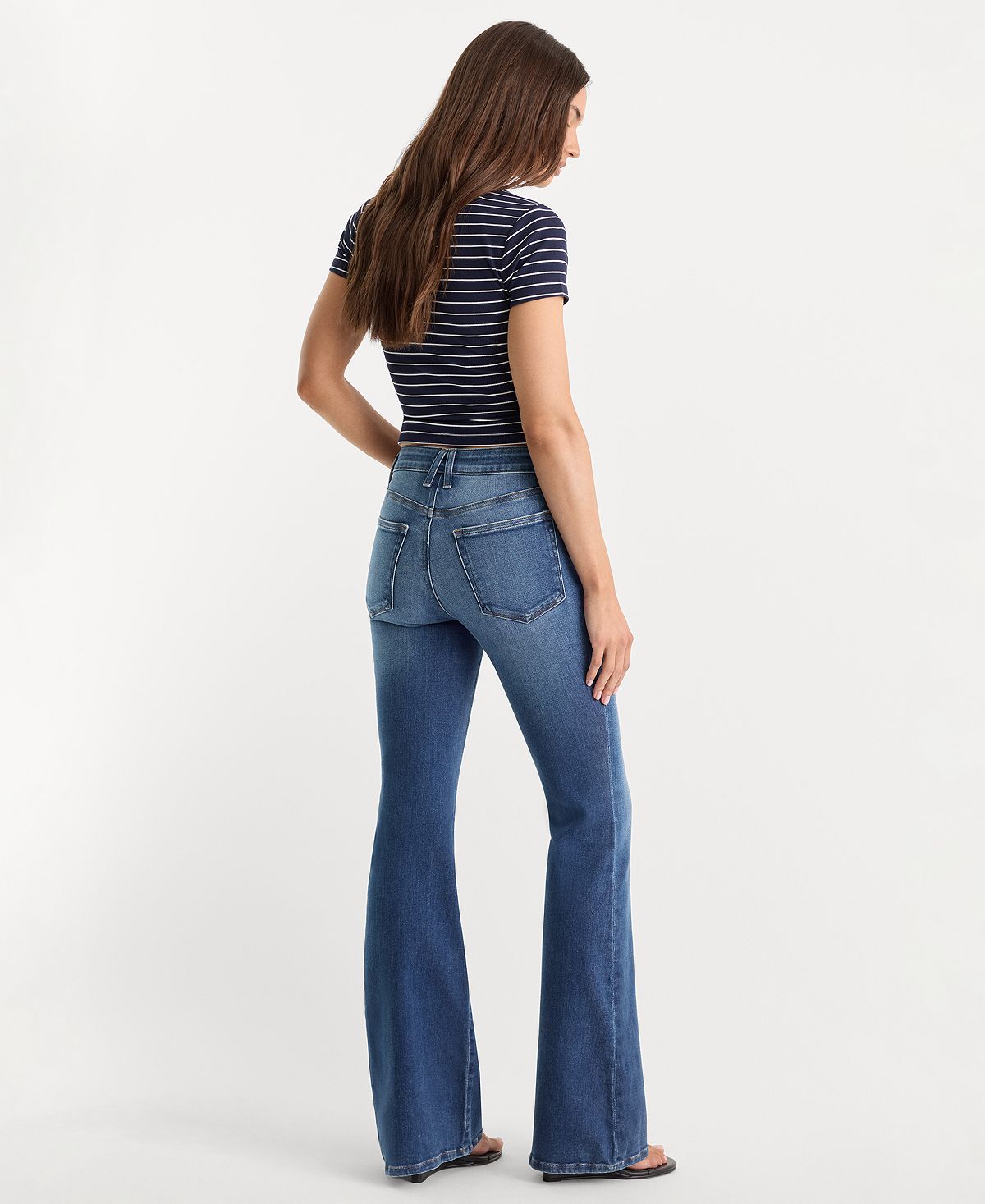 Good American Women's Soft Tech Good Legs Flare Jeans view 5 — MAYCSS fashion products