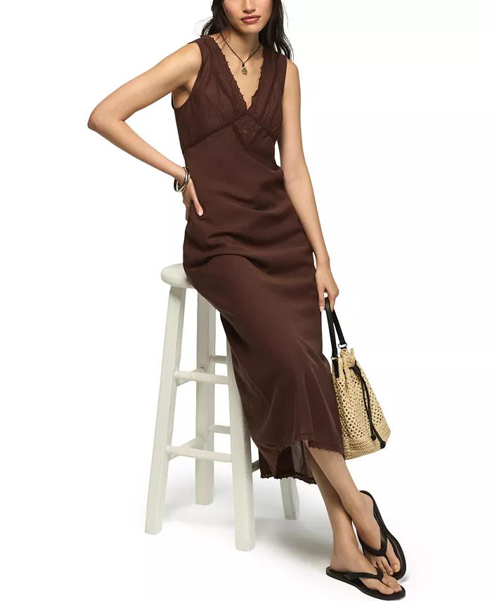 Women's V-Neck Slip Dress - thumbnail 5