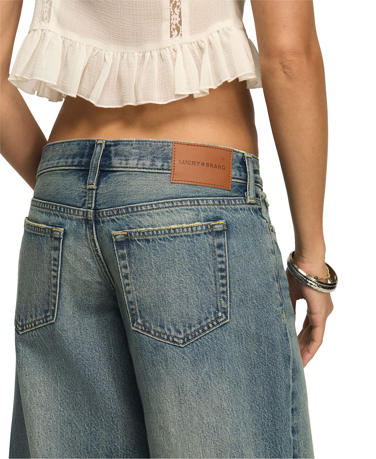 Lucky Brand Women's Ultra-Wide Cropped Culotte Jeans view 5 — MAYCSS fashion products