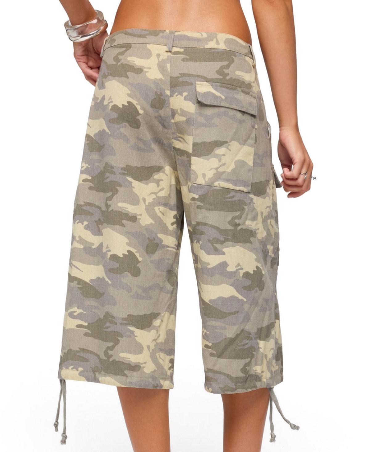 Edikted Women's Camo Cargo Bermuda Shorts