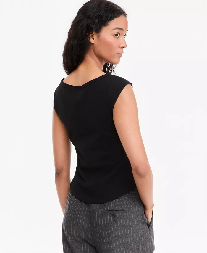 Women's Ribbed Boat-Neck Tank - thumbnail 8