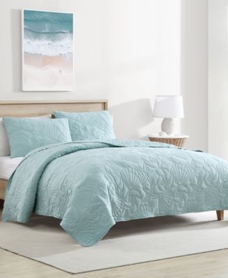 Shell Outline 3-Piece Quilt Set, Full/Queen