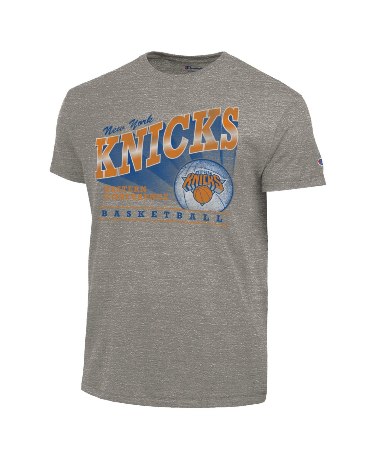Мужская футболка Champion Gray New York Knicks Shooting Tri-Blend — фото 2