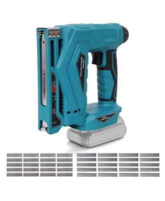 DIY Craft Tool - 2-in-1 Cordless Brad Nailer and Stapler, Battery Powered Nail Gun with Safety Lock, Compatible with Makita 20V MAX Battery