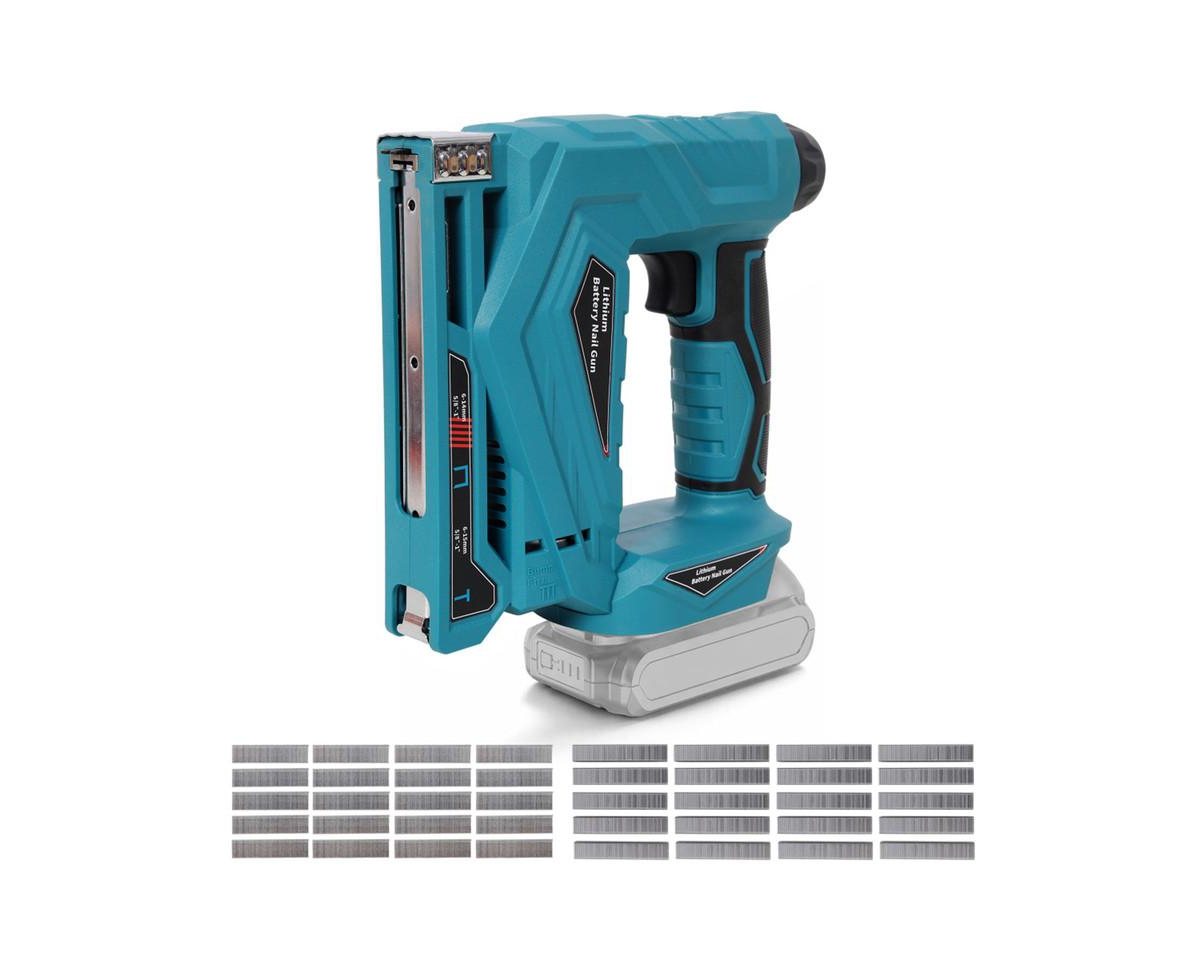Yobtop Diy Craft Tool - 2-in-1 Cordless Brad Nailer and Stapler, Battery Powered Nail Gun with Safety Lock, Compatible with Makita 20V Max Battery