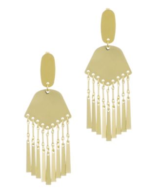 Gold-Plated Drop Statement Earrings