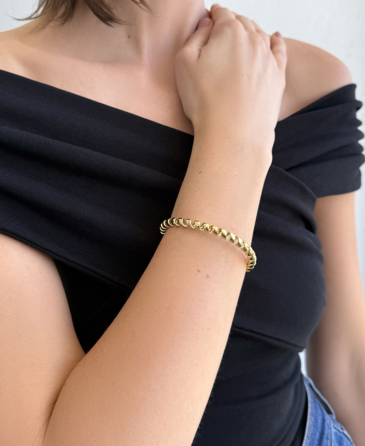 Adornia Gold-Plated Coil Cuff Bracelet