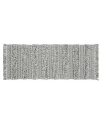 Savannah Fringe Stripe Bath Rug Runner, 24" x 60"