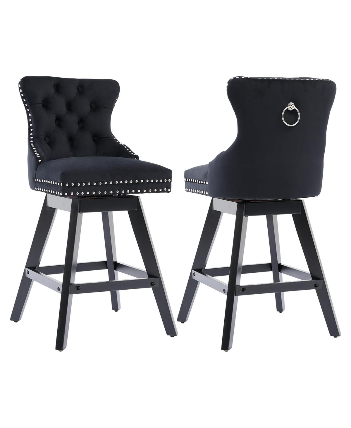 Rainsken Velvet Bar Stools Set of 2