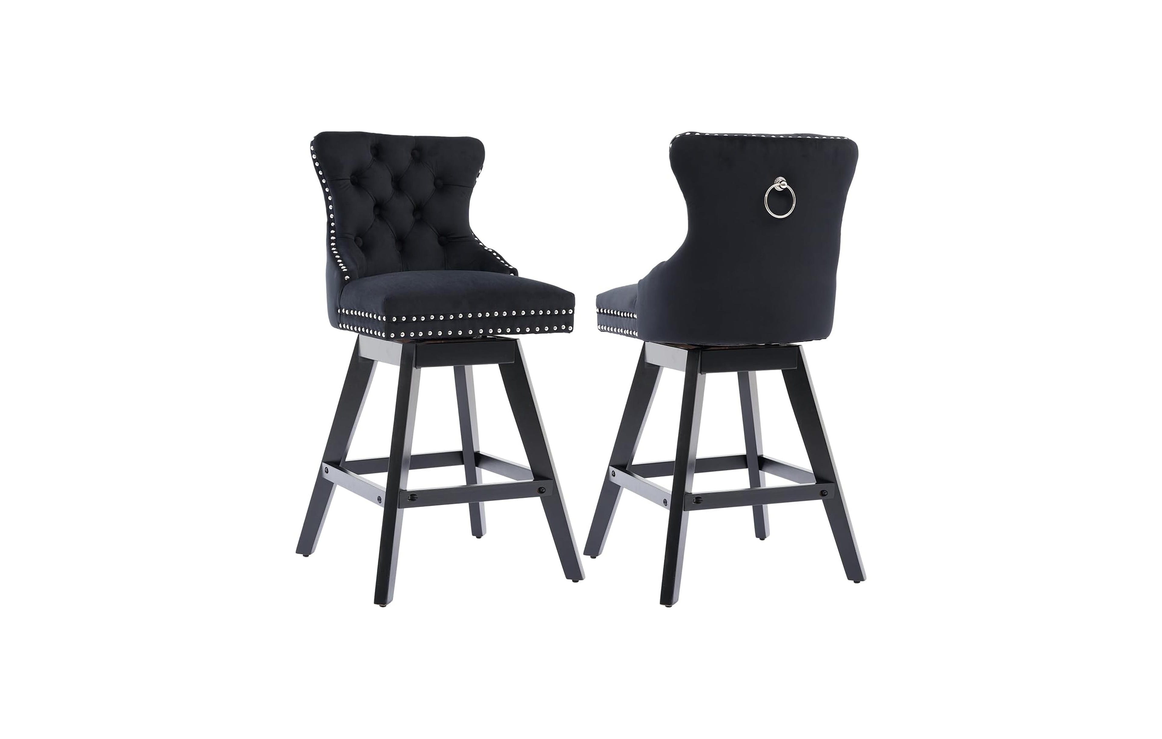 Rainsken Velvet Bar Stools Set of 2